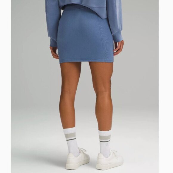 Lululemon Scuba High Rise Waisted Mini Skirt Knit Fleece Preppy Tennis Prep - M - Picture 5 of 10
